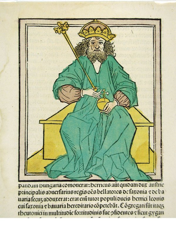 König Géza II., Holzschnitt (1488)