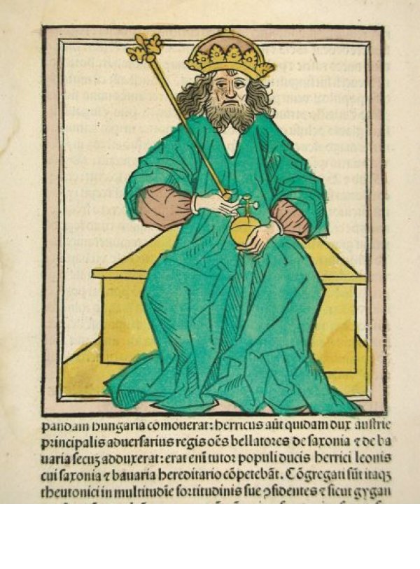 King Géza II, woodcut (1488)