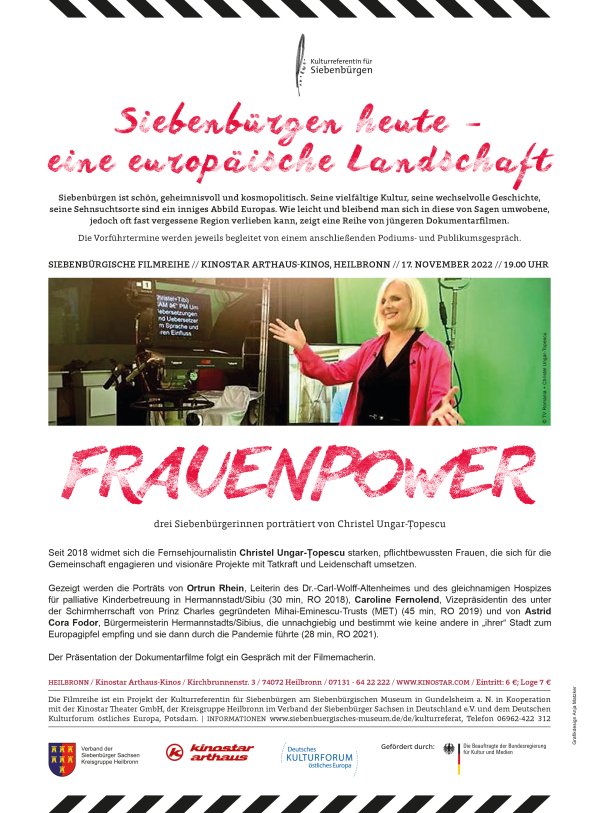 Siebenbürgische Filmreihe 2022/2; Frauenpower