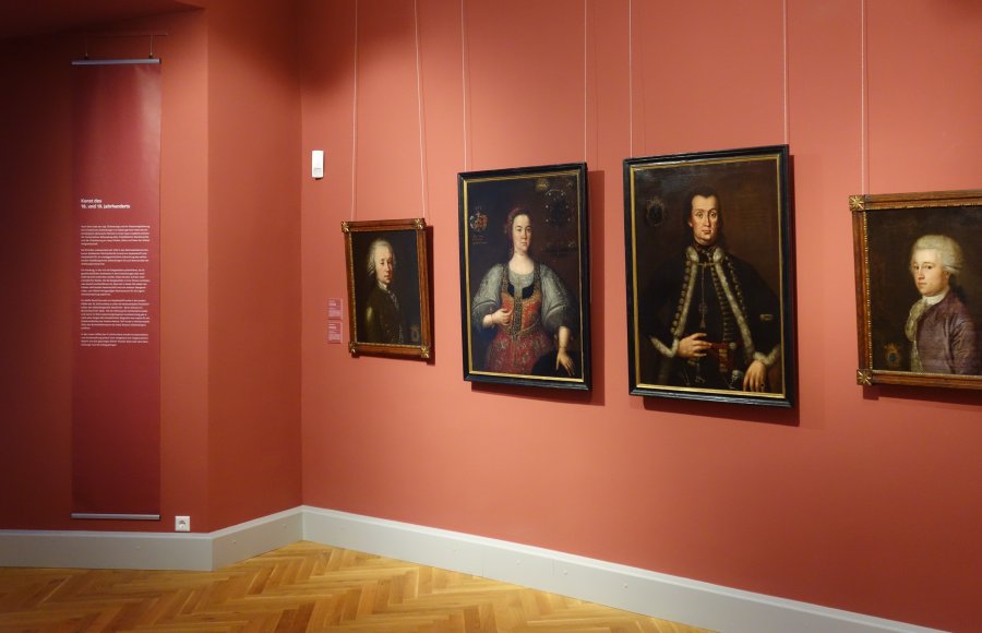 Blick in die Gemäldegalerie, Bilder des 18. Jahrhunderts